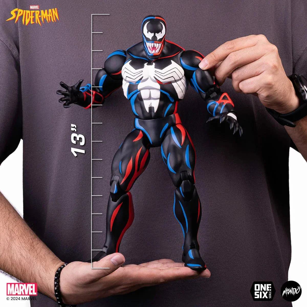 **PREORDER** Spider-Man: The Animated Series Venom 1:6 Scale Action Figure