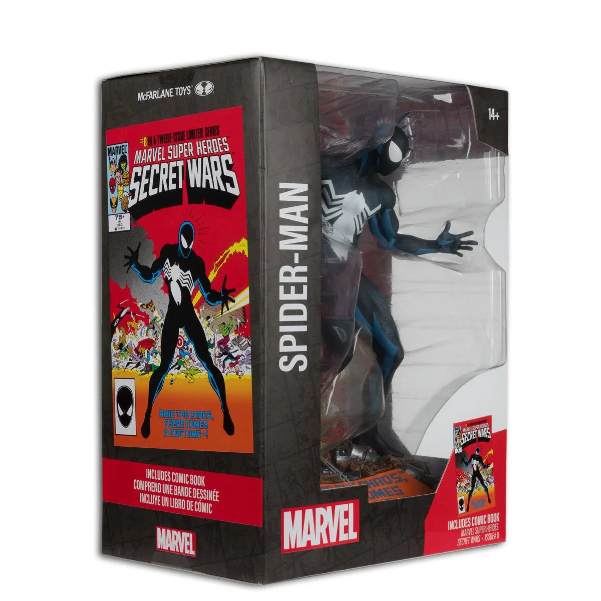 Marvel Spider Man Marvel Super Heroes Secret Wars #8 1:6 Scale Posed Figure with Scene and Comic