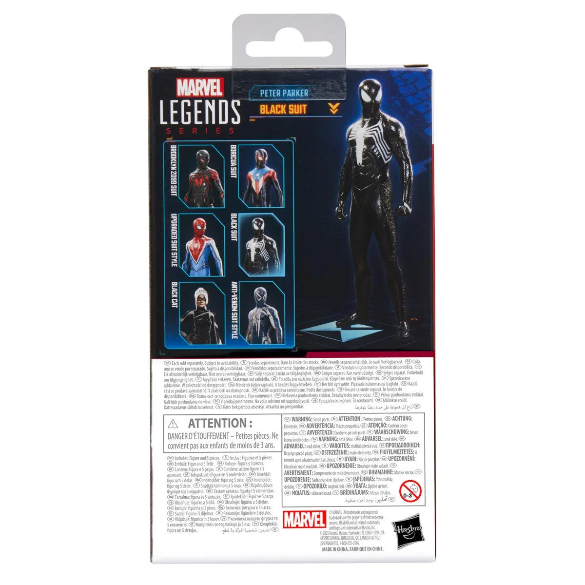 Marvel Legends: Marvel Spider-Man 2 Gamerverse Peter Parker Black Suit 6-Inch Action Figure