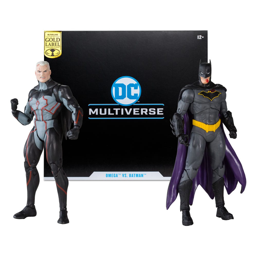 **PREORDER** DC Collector Action Figures Pack of 2 Omega (Unmasked) & Batman (Bloody)(Gold Label) 18 cm
