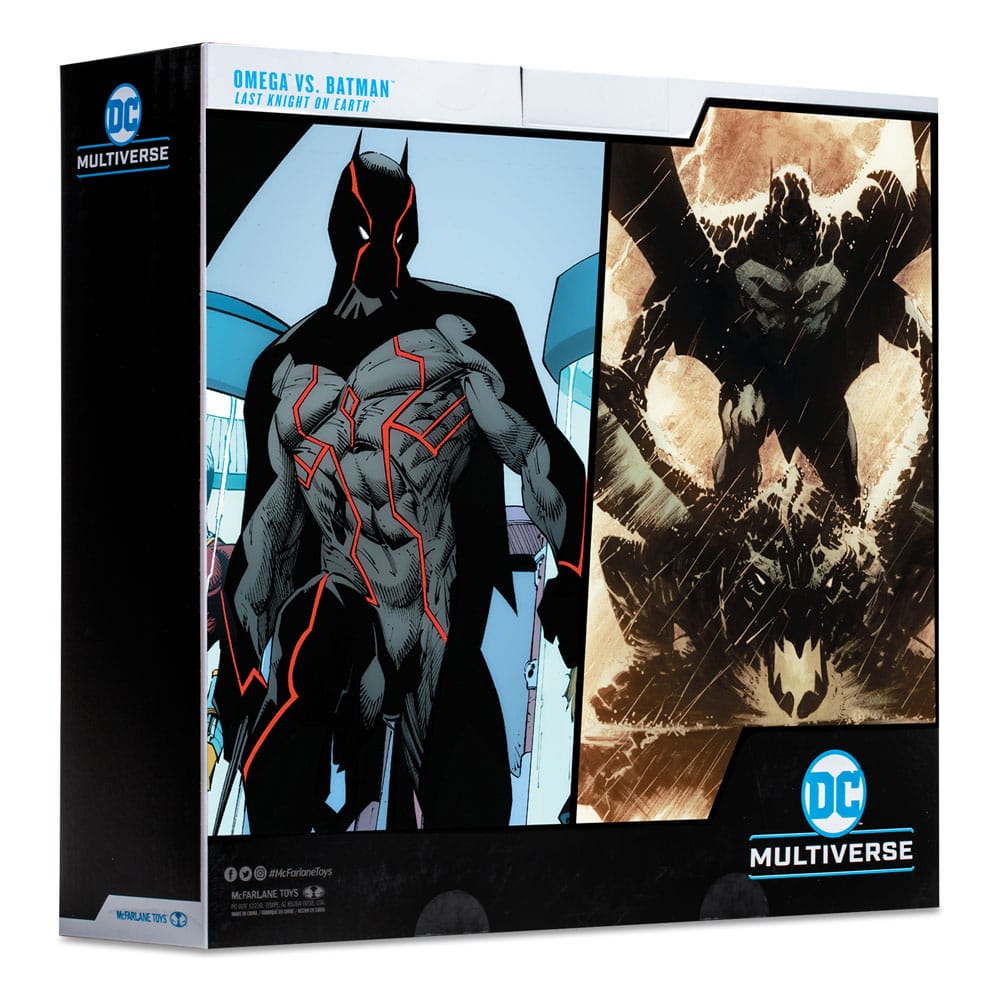 **PREORDER** DC Collector Action Figures Pack of 2 Omega (Unmasked) & Batman (Bloody)(Gold Label) 18 cm